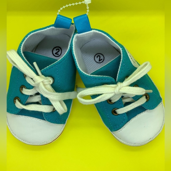 Blue & White Baby Sneakers 3-6M - Picture 3 of 5